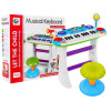 Niebieski zestaw muzyczny Keyboard + Werble + Mikrofon dla dzieci 3+ Światła + Dźwięki 2 oktawy