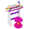 Różowy zestaw muzyczny Keyboard + Werble + Mikrofon dla dzieci 3+ Światła + Dźwięki 2 oktawy