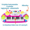Różowy zestaw muzyczny Keyboard + Werble + Mikrofon dla dzieci 3+ Światła + Dźwięki 2 oktawy
