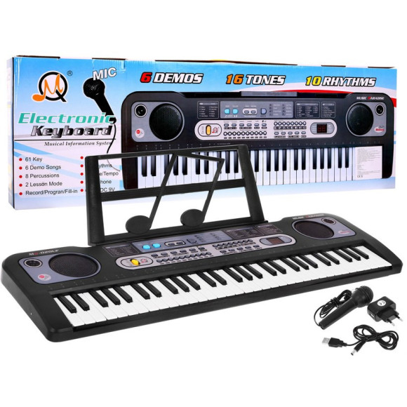 Keyboard dla dzieci 5+ Stojak na nuty Mikrofon + Nagrywanie Radio USB MP3 - model nr 020 Keyboard dla dzieci 5+ Stojak na nuty Mikrofon + Nagrywanie Radio USB MP3 - model nr 020