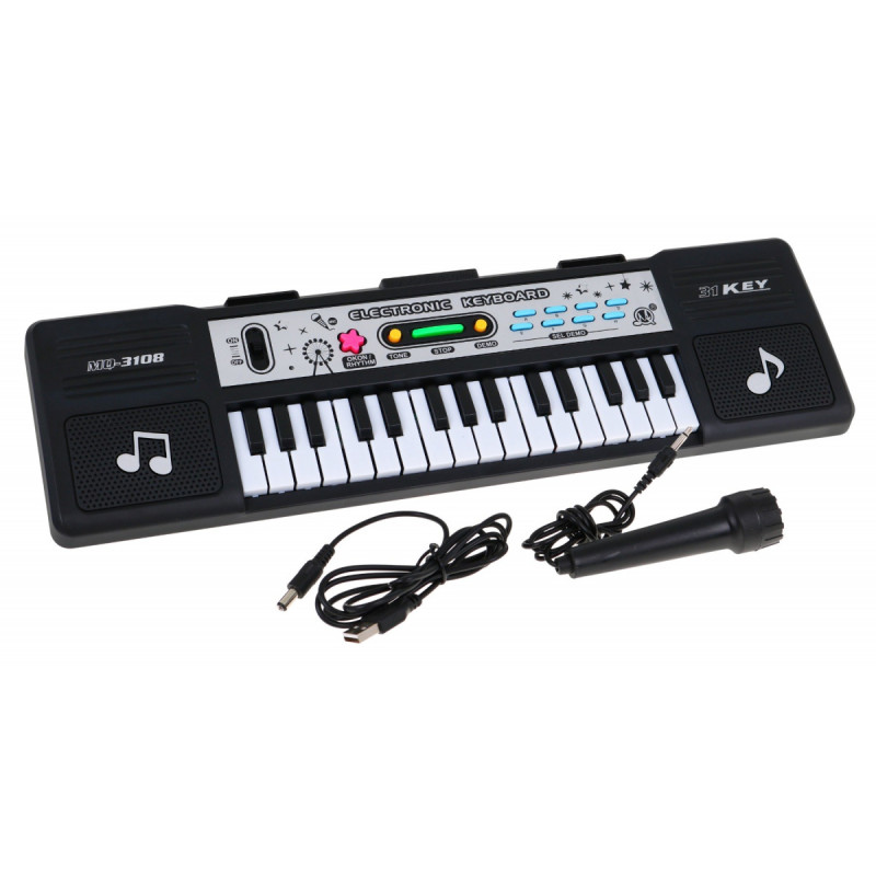 31-klawiszowy Keyboard dla dzieci 5+ Mikrofon + Tryb lekcji - model nr 3108