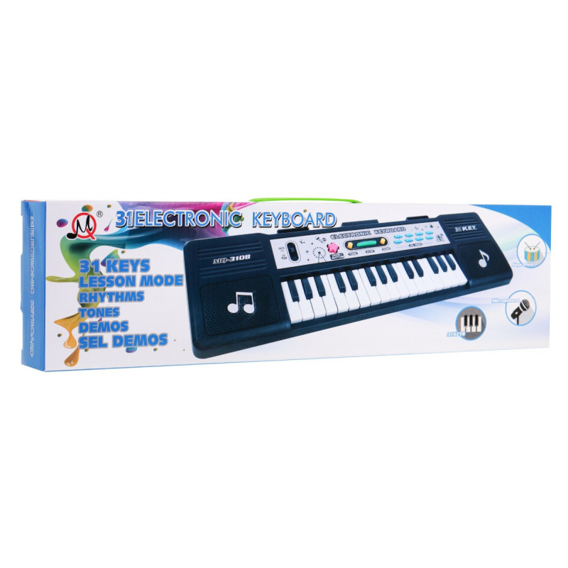31-klawiszowy Keyboard dla dzieci 5+ Mikrofon + Tryb lekcji - model nr 3108