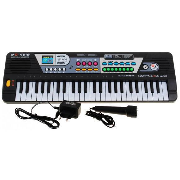 49-klawiszowy Keyboard dla dzieci 5+ Mikrofon + Nagrywanie - model nr 4919 49-klawiszowy Keyboard dla dzieci 5+ Mikrofon + Nagrywanie - model nr 4919