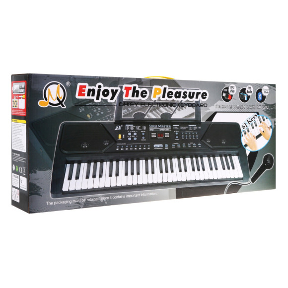Keyboard z trybem nauki dla dzieci 5+ Stojak na nuty Mikrofon Radio - model nr 600 Keyboard z trybem nauki dla dzieci 5+ Stojak na nuty Mikrofon Radio - model nr 600