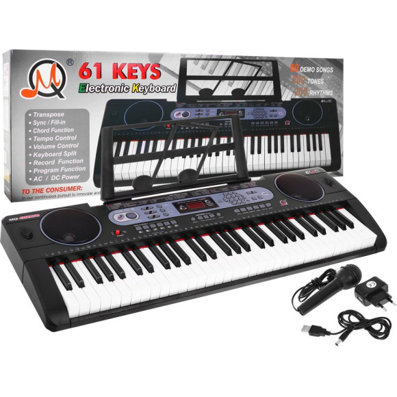 Wielofunkcyjny Keyboard dla dzieci 5+ Zestaw muzyczny Stojak na nuty Mikrofon - model nr 602 Wielofunkcyjny Keyboard dla dzieci 5+ Zestaw muzyczny Stojak na nuty Mikrofon - model nr 602