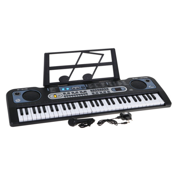 Keyboard z podświetlanymi klawiszami dla dzieci 5+ Mikrofon Stojak na nuty - model nr 6119 Keyboard z podświetlanymi klawiszami dla dzieci 5+ Mikrofon Stojak na nuty - model nr 6119