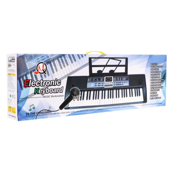 61-klawiszowy Keyboard dla dzieci 5+ Tryb nauki Taktomierz Mikrofon - model nr 6136 61-klawiszowy Keyboard dla dzieci 5+ Tryb nauki Taktomierz Mikrofon - model nr 6136