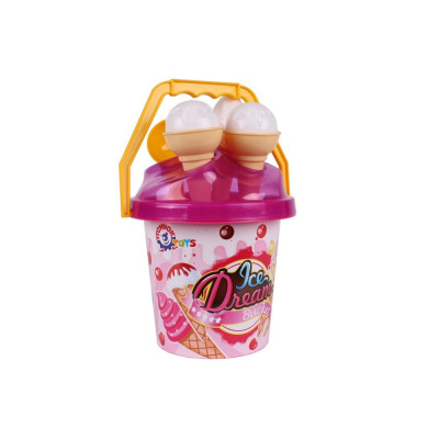 Zestaw Do Piasku Lody Wiaderko Różowe 5743