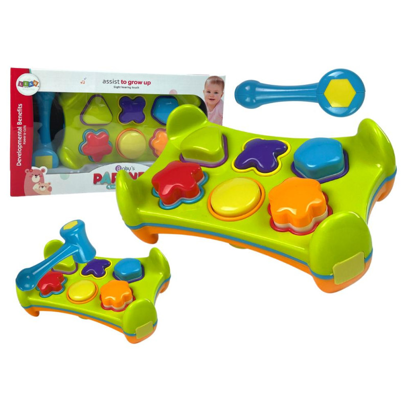 Sorter Edukacyjny Dwustronny Wbijanka Młotkiem Klocki Kształty