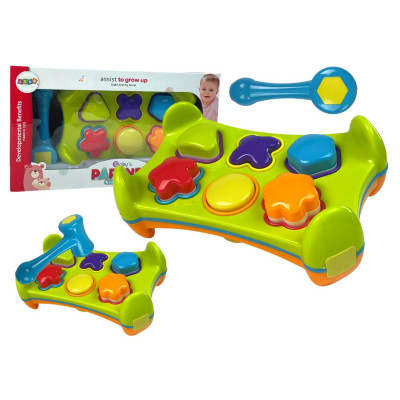 Sorter Edukacyjny Dwustronny Wbijanka Młotkiem Klocki Kształty