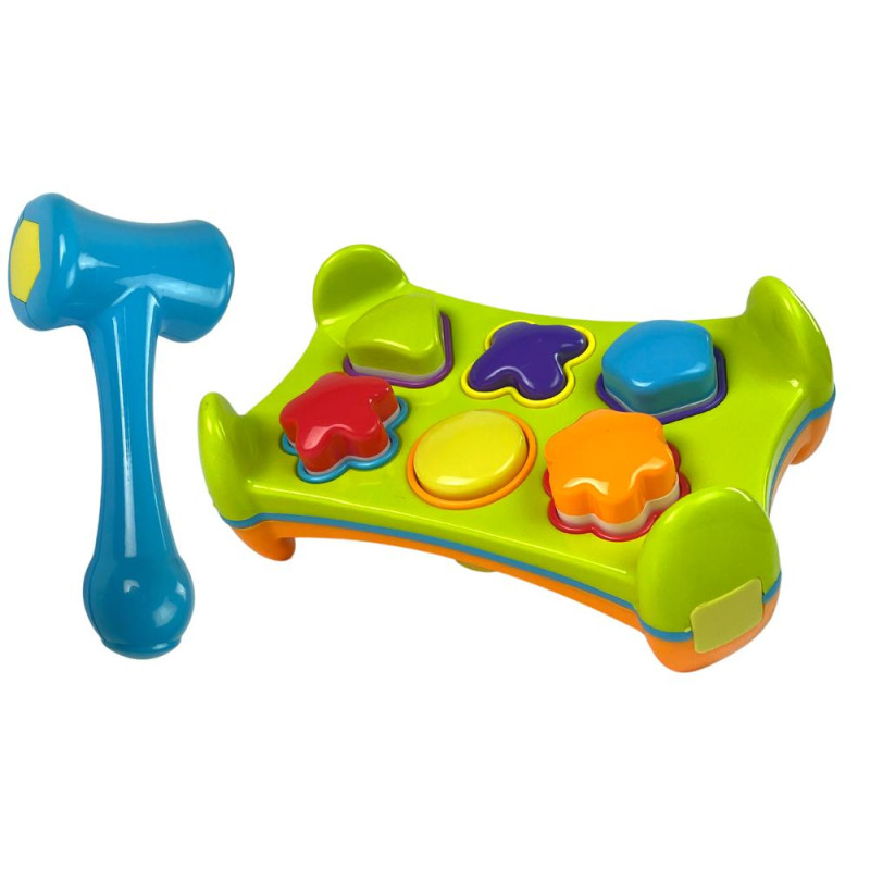 Sorter Edukacyjny Dwustronny Wbijanka Młotkiem Klocki Kształty