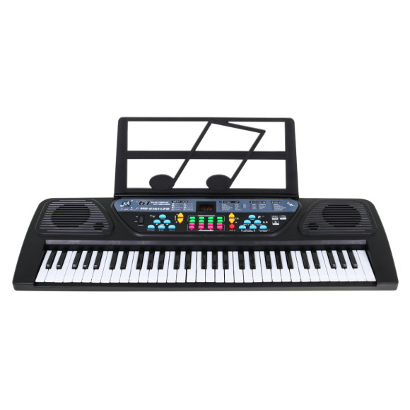 Keyboard z trybem nauki dla dzieci 5+ Stojak na nuty Mikrofon + Nagrywanie - model nr 6161 Keyboard z trybem nauki dla dzieci 5+ Stojak na nuty Mikrofon + Nagrywanie - model nr 6161
