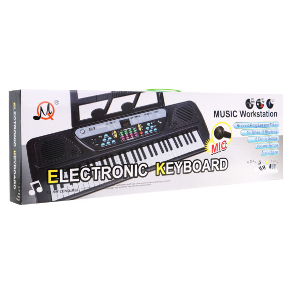 Keyboard z trybem nauki dla dzieci 5+ Stojak na nuty Mikrofon + Nagrywanie - model nr 6161 Keyboard z trybem nauki dla dzieci 5+ Stojak na nuty Mikrofon + Nagrywanie - model nr 6161