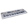 Srebrny Keyboard dla dzieci 5+ Mikrofon + Nagrywanie USB - model nr 824 Srebrny Keyboard dla dzieci 5+ Mikrofon + Nagrywanie USB - model nr 824