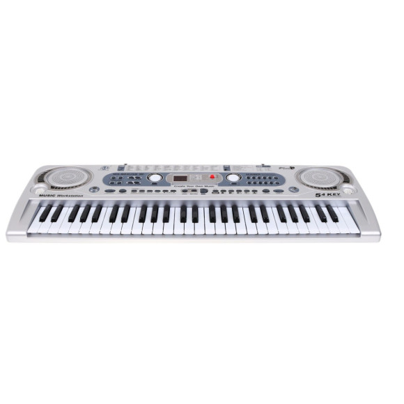 Srebrny Keyboard dla dzieci 5+ Mikrofon + Nagrywanie USB - model nr 824 Srebrny Keyboard dla dzieci 5+ Mikrofon + Nagrywanie USB - model nr 824