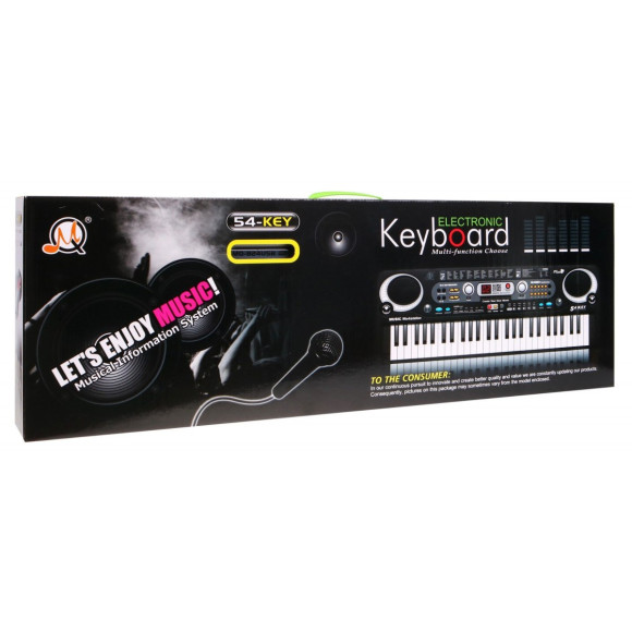 Srebrny Keyboard dla dzieci 5+ Mikrofon + Nagrywanie USB - model nr 824 Srebrny Keyboard dla dzieci 5+ Mikrofon + Nagrywanie USB - model nr 824
