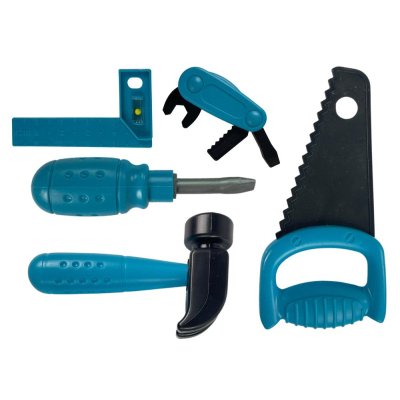 Zestaw Narzędzi Skrzynka Piła Wiertarka Niebieski