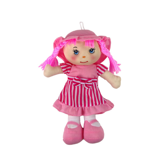 Lalka Szmacianka Przytulanka Różowa W Paski 28 cm Lalka Szmacianka Przytulanka Różowa W Paski 28 cm