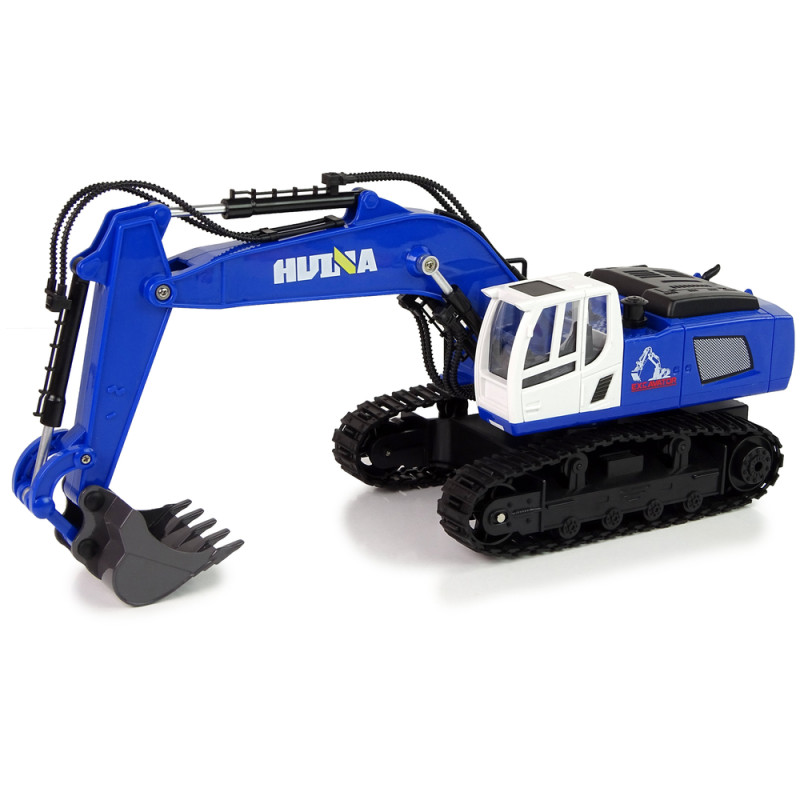 Koparka Gąsienicowa Pilot R/C Zdalnie Sterowana Metalowe Elementy Niebieska