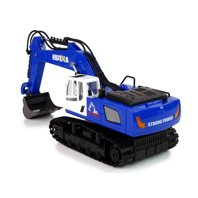 Koparka Gąsienicowa Pilot R/C Zdalnie Sterowana Metalowe Elementy Niebieska