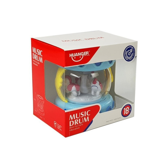 Kolorowy bębenek z Karuzelką Odgłosy Zwierząt