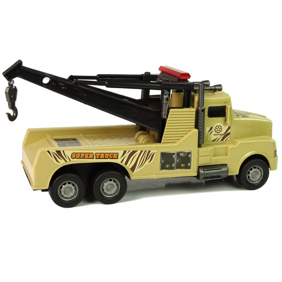 Auto Ciężarówka Holownik Pomoc Drogowa 1:10 Lina Wojskowy Brązowy Auto Ciężarówka Holownik Pomoc Drogowa 1:10 Lina Wojskowy Brązowy