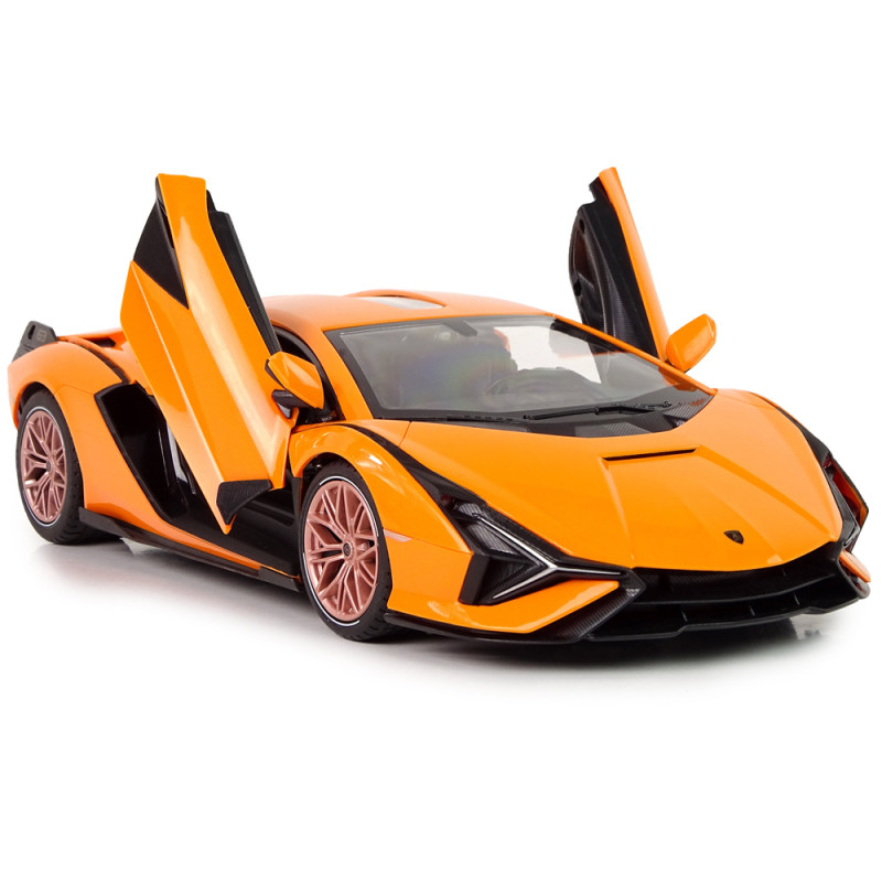 Auto R/C Lamborghini Sian FKP 37 Rastar 1:14 Pomarańczowe Na Pilota