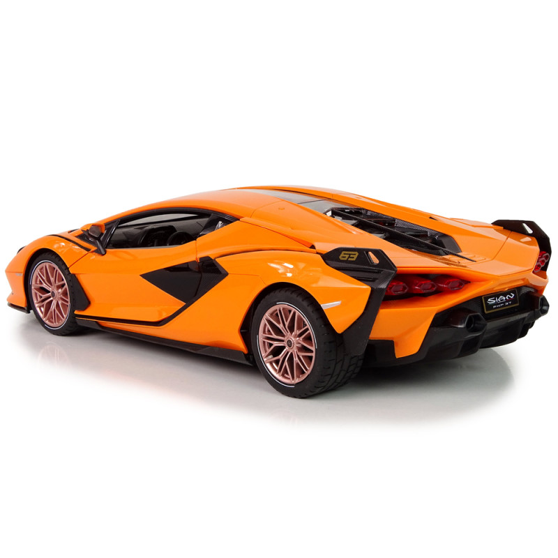 Auto R/C Lamborghini Sian FKP 37 Rastar 1:14 Pomarańczowe Na Pilota