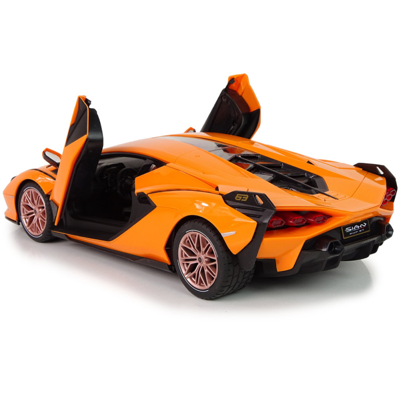 Auto R/C Lamborghini Sian FKP 37 Rastar 1:14 Pomarańczowe Na Pilota