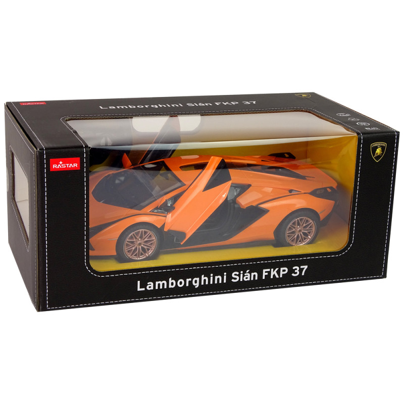 Auto R/C Lamborghini Sian FKP 37 Rastar 1:14 Pomarańczowe Na Pilota