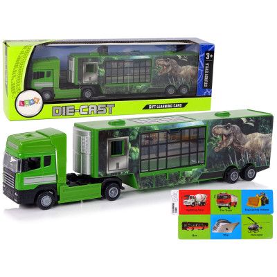 Duża Ciężarówka Transporter Do przewozu Dinozaurów Auto Metal