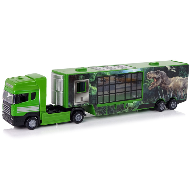 Duża Ciężarówka Transporter Do przewozu Dinozaurów Auto Metal