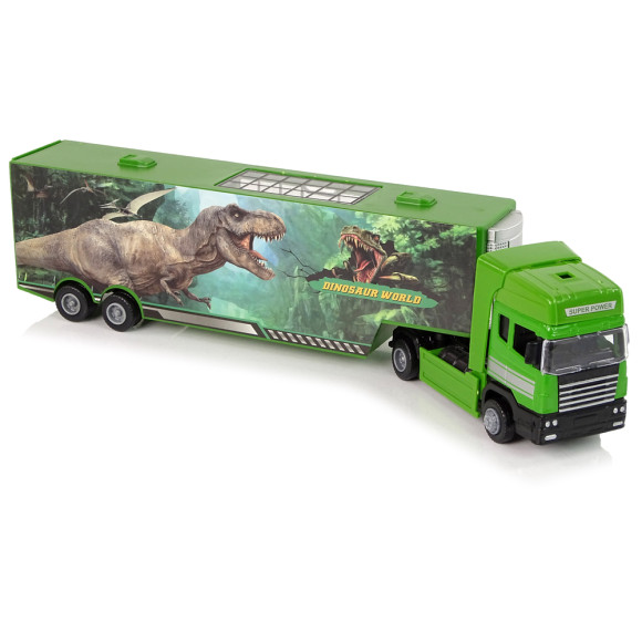 Duża Ciężarówka Transporter Do przewozu Dinozaurów Auto Metal Duża Ciężarówka Transporter Do przewozu Dinozaurów Auto Metal