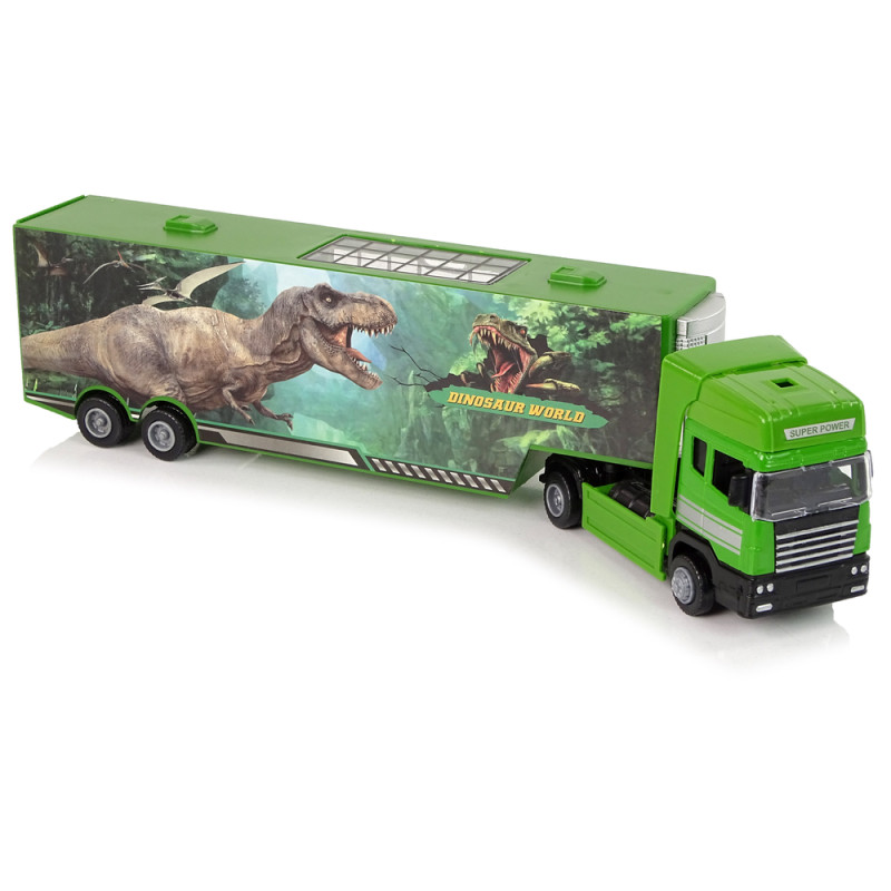 Duża Ciężarówka Transporter Do przewozu Dinozaurów Auto Metal
