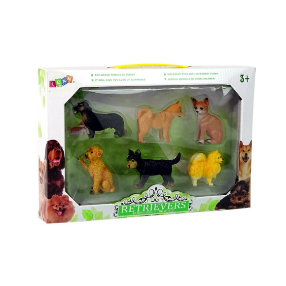 Zestaw 6 Figurek Psów Psy Rasowe Figurka Pies Zestaw 6 Figurek Psów Psy Rasowe Figurka Pies