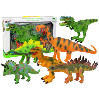 Zestaw Dinozaurów Figurki Modele 6 Sztuk Akcesoria