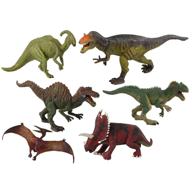 Duży Zestaw Dinozaurów 6 sztuk Figurka Dinozaur Prehistoryczne Okazy