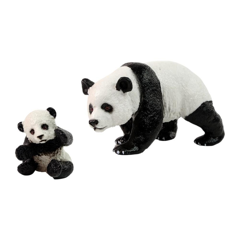 Zestaw 2 Figurek Panda z młodą Pandą Zwierzęta Świata