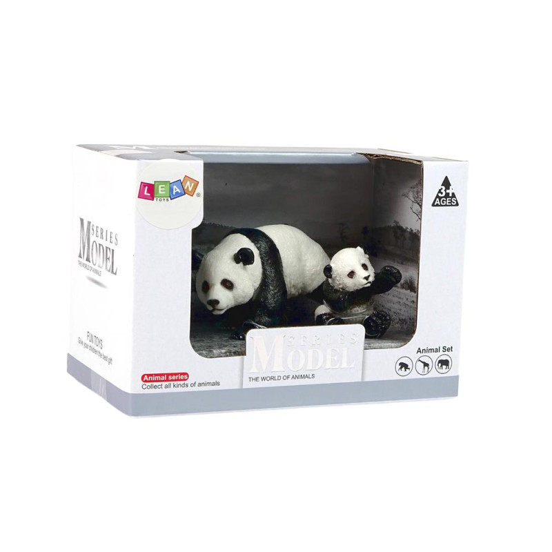 Zestaw 2 Figurek Panda z młodą Pandą Zwierzęta Świata