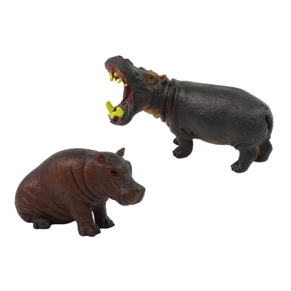 Zestaw Figurek Afryka Dzikie Zwierzęta Hipopotam Zebry Zestaw Figurek Afryka Dzikie Zwierzęta Hipopotam Zebry