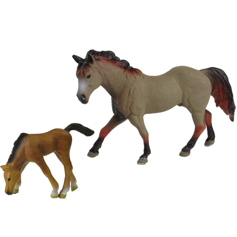 Zestaw 2 Figurek Konie Zagroda Figurka Koń Rasy Capricorn