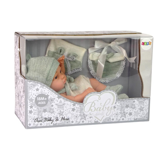 Lalka Słodki Bobas Sweter Czapeczka Zielona 30 cm Lalka Słodki Bobas Sweter Czapeczka Zielona 30 cm