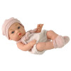 Lalka Słodki Bobas Sweter Czapeczka Różowa 30 cm
