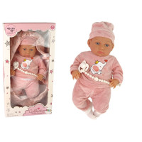 Lalka Bobas 46 cm Różowa Smoczek Becik Słonik