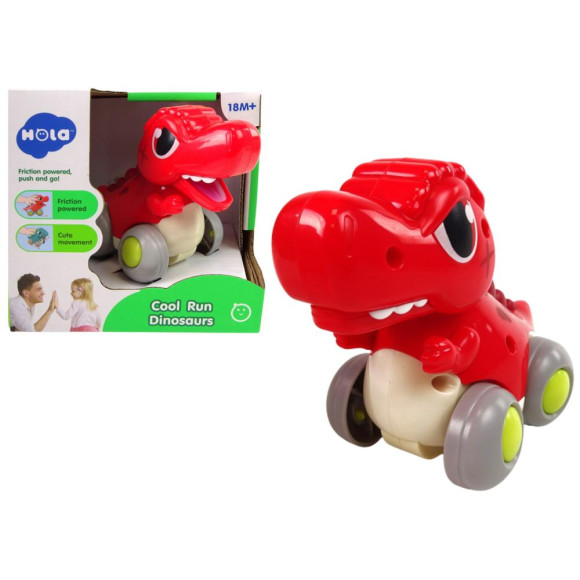 Dinozaur Na Kółkach T-Rex Czerwony Figurka Dinozaur Na Kółkach T-Rex Czerwony Figurka