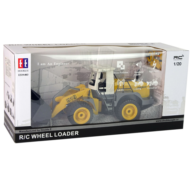 Koparka Zdalnie Sterowana Ładowarka R/C 1:20 Unoszone Ramię