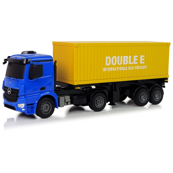 Duża Ciężarówka R/C Mercedes Arocs Niebieska 1:20 Kontener 58 cm Długości