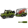 Auto Terenowe Transporter Do Rozkręcania DIY Zielony Dinozaur