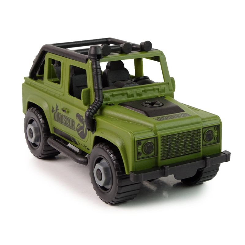 Auto Terenowe Transporter Do Rozkręcania DIY Zielony Dinozaur