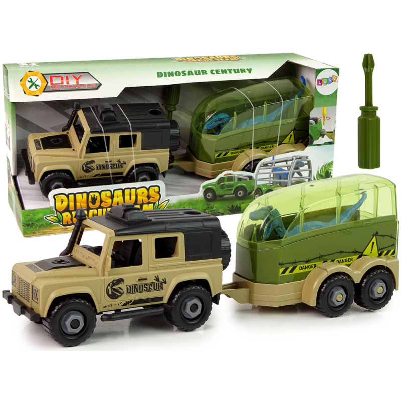 Auto Terenowe Transporter Do Rozkręcania DIY Dinozaur